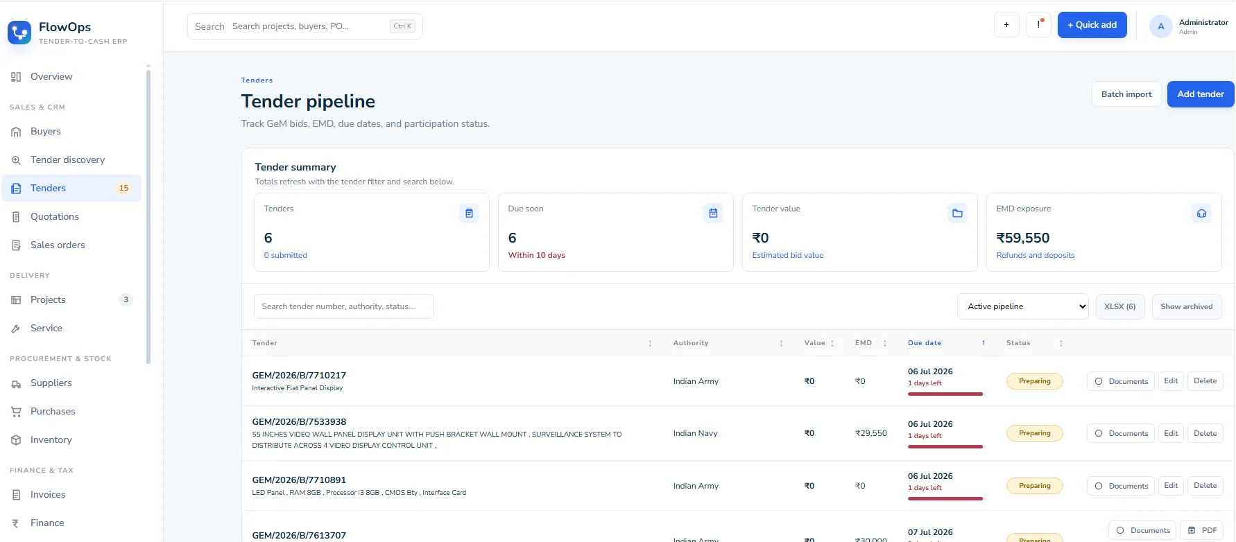 Consumable Store and Modbus Server 02 dashboard